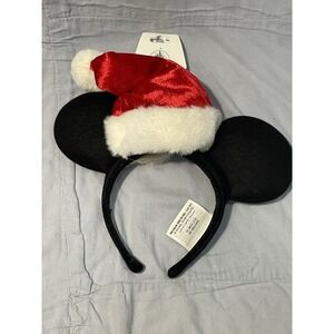 NEW Disney Parks Mickey Mouse Santa Claus Hat Christmas Holiday Ears Headband